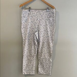 Mario Serrani Italy comfort stretch capri size:Large blue/whit floral